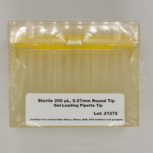 Micropipette Tips, Gel Loading, 1-200ul, sterile, Rack of 96 tips