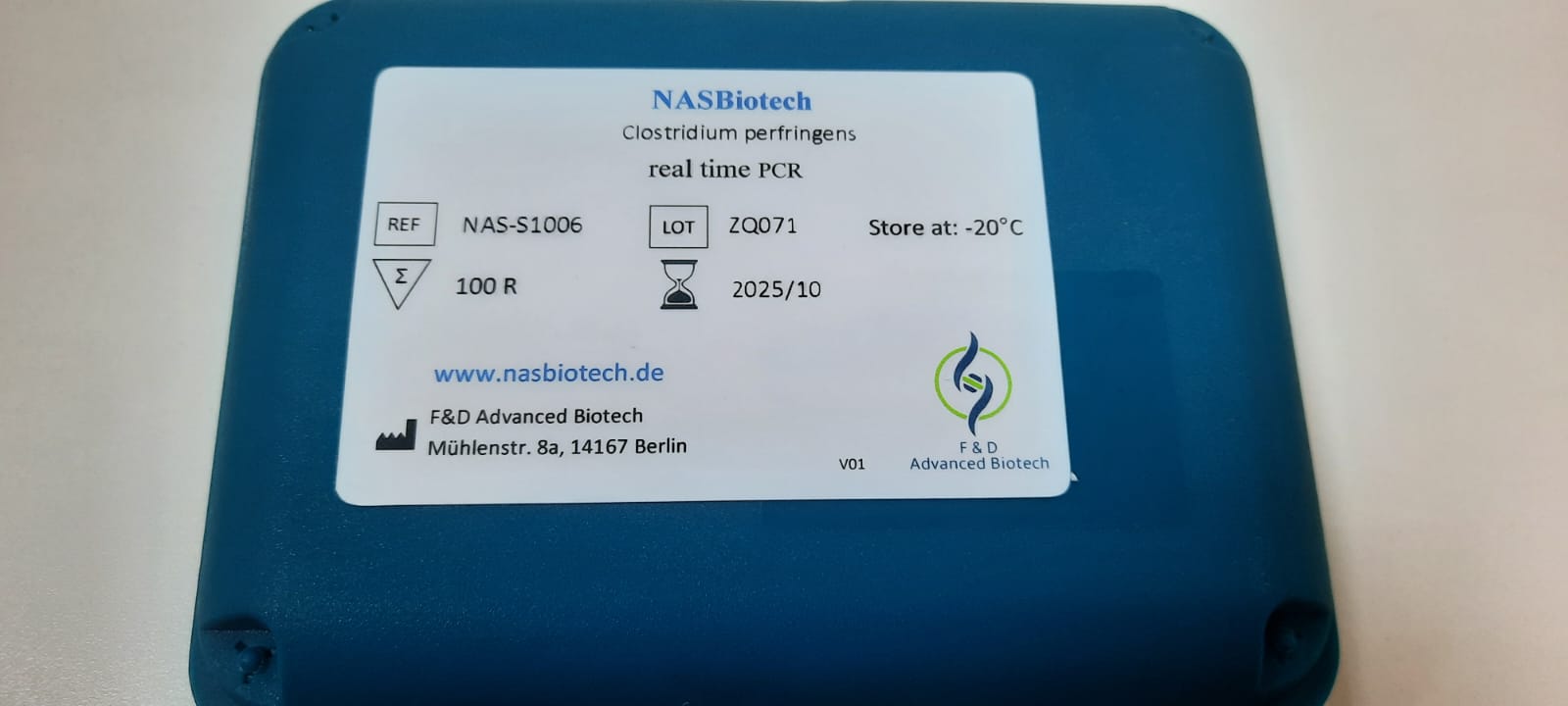 Clostridium Perfringens. RT-qPCR Kit. (100 React.): NASBiotech